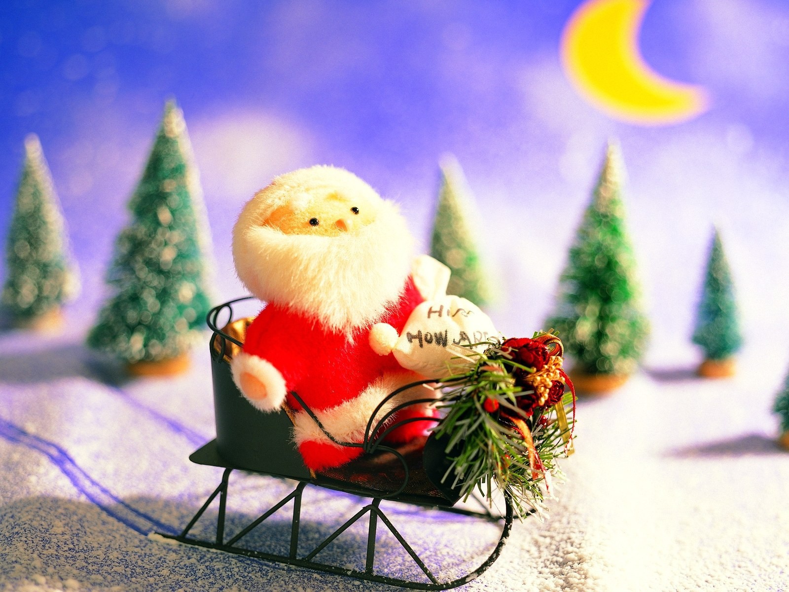 Дед Мороз на санках