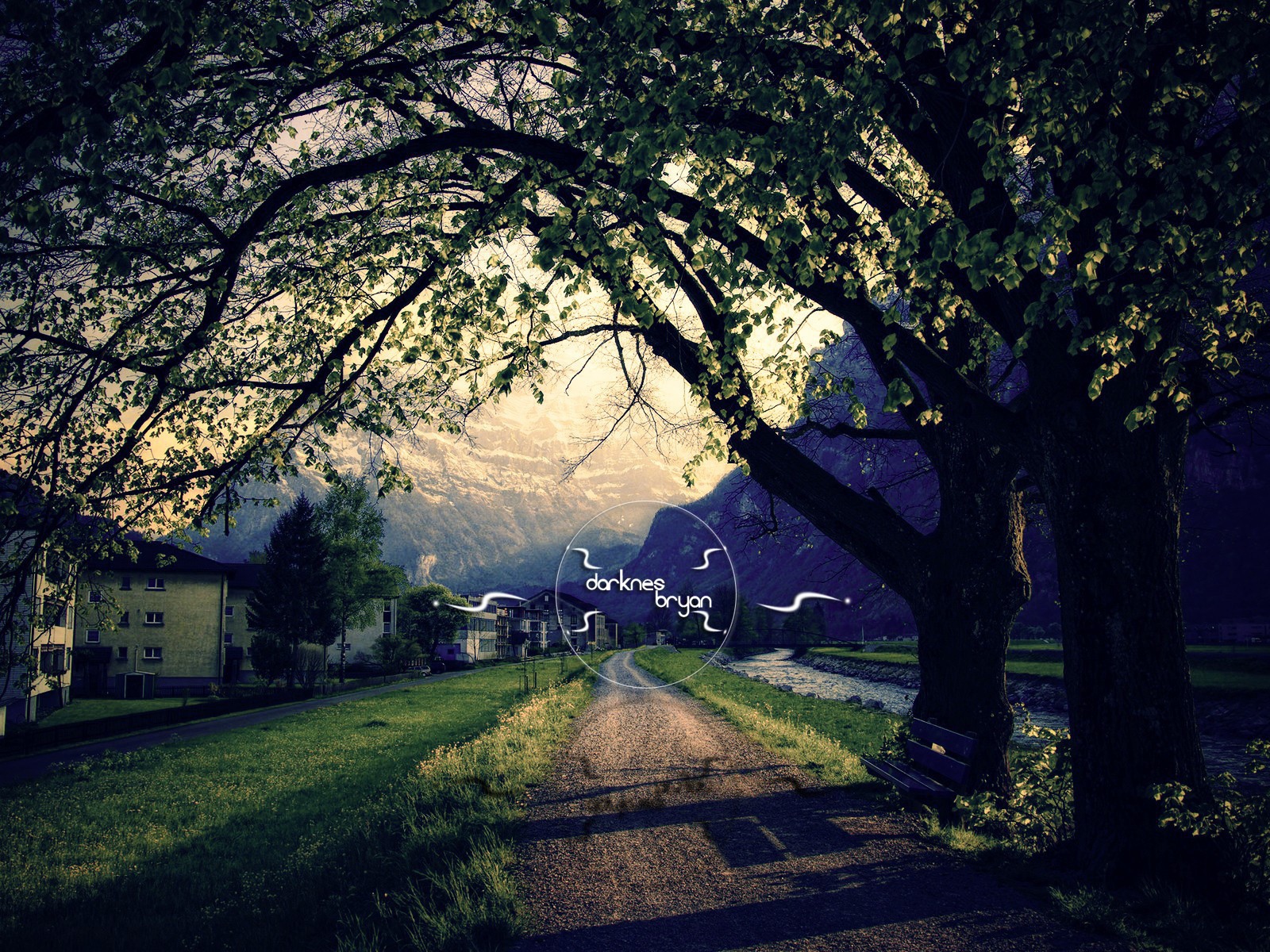 Парк города в горах