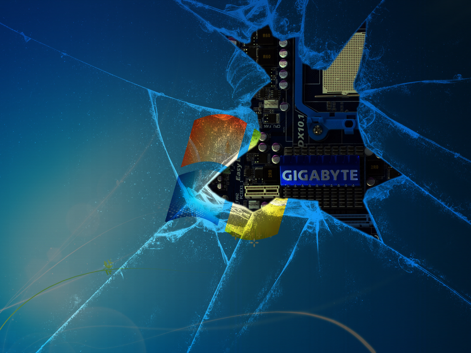 Разбитый экран монитора