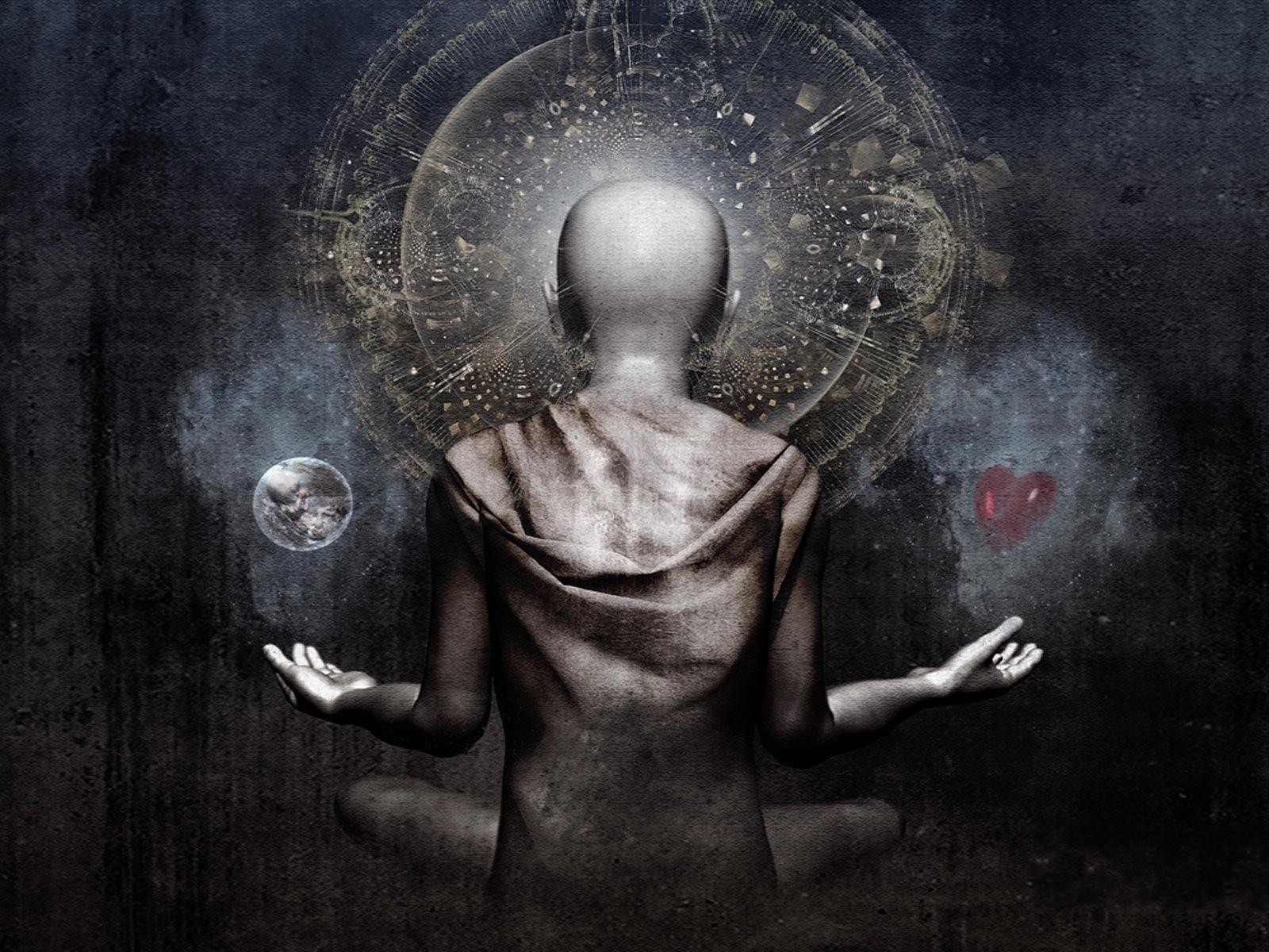 Будда сидит спиной