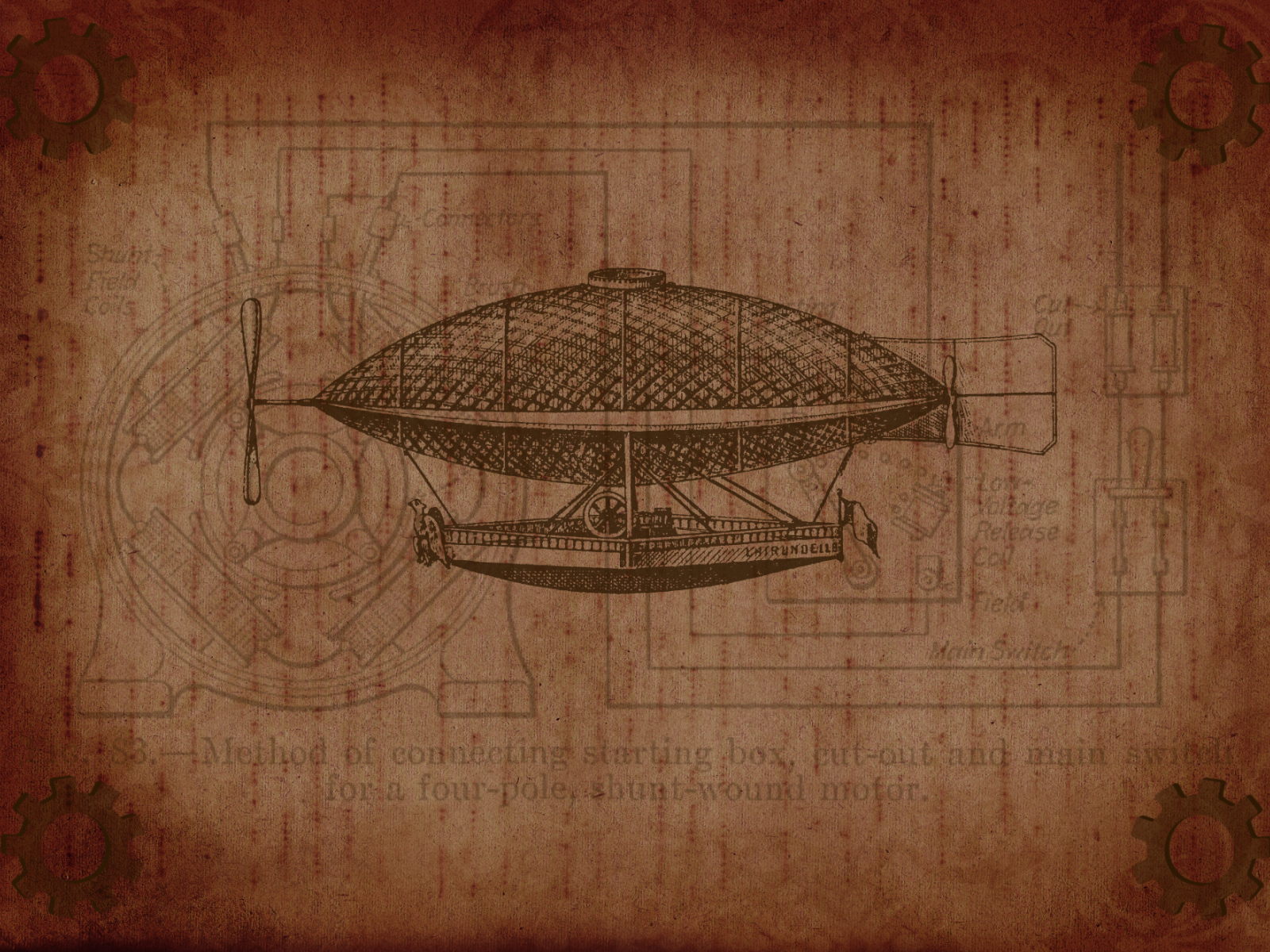 Рисунок Да Винчи стимпанк