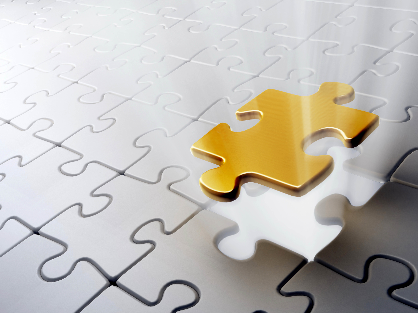 Золотой пазл на месте