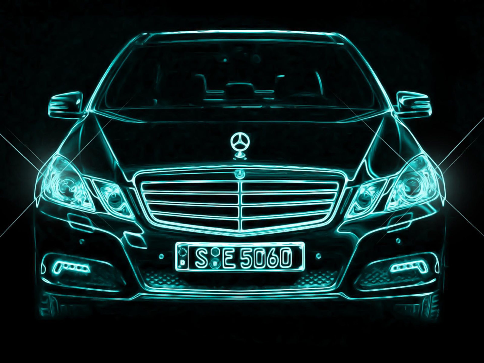 Neon Mercedes