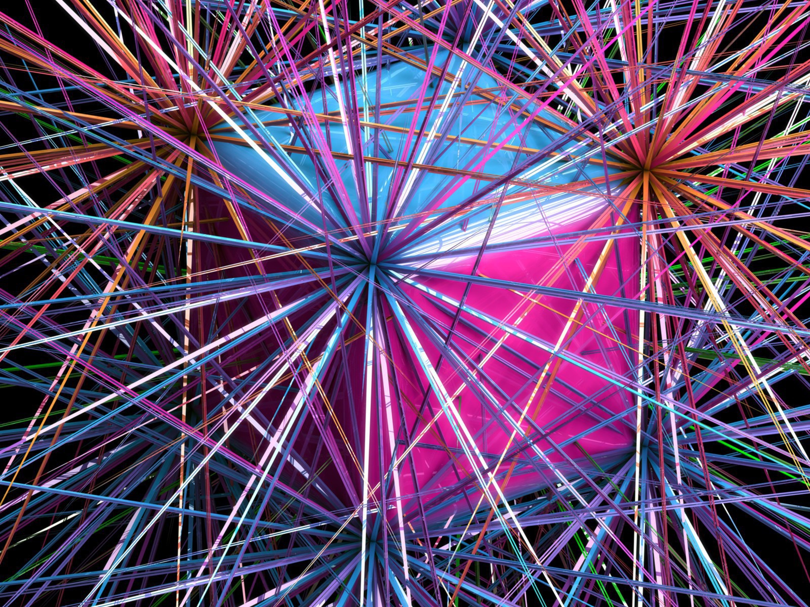 Куб и линии