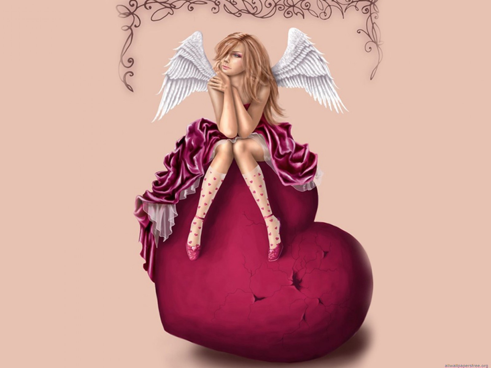 Ангел на сердечке