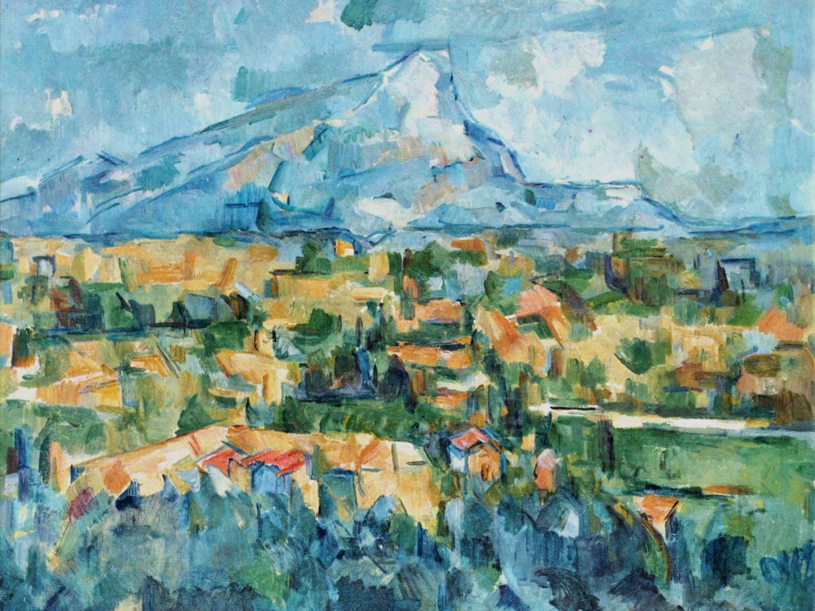 Картина Сезанна - Большая гора