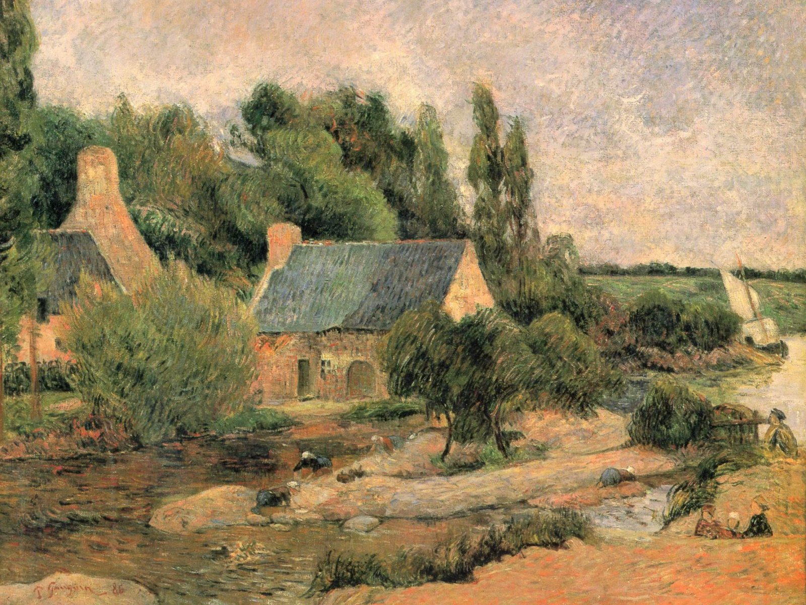 Картина Сезанна - Одинокий дом