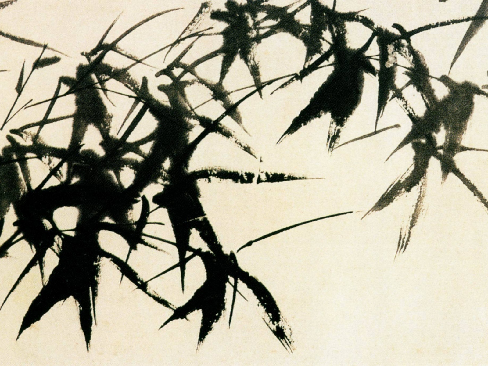 Картина Марлен Дюма - черный куст