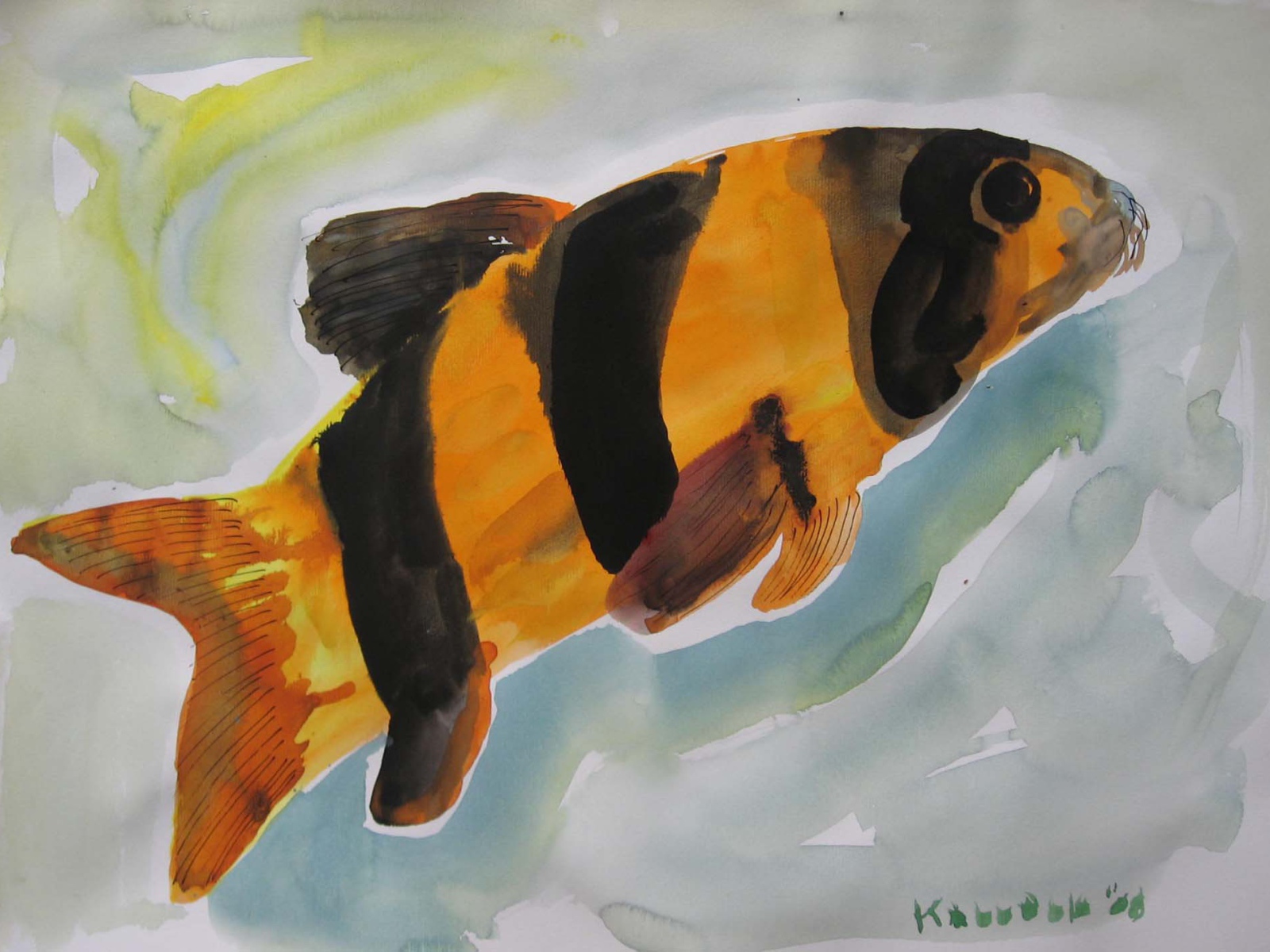 Картинка Марлен Дюма - Красочная рыба