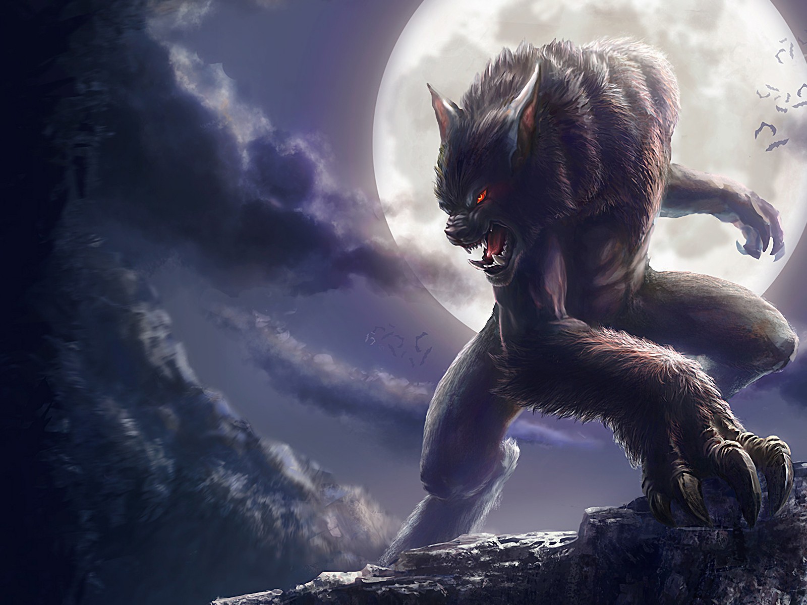 Оборотень при луне