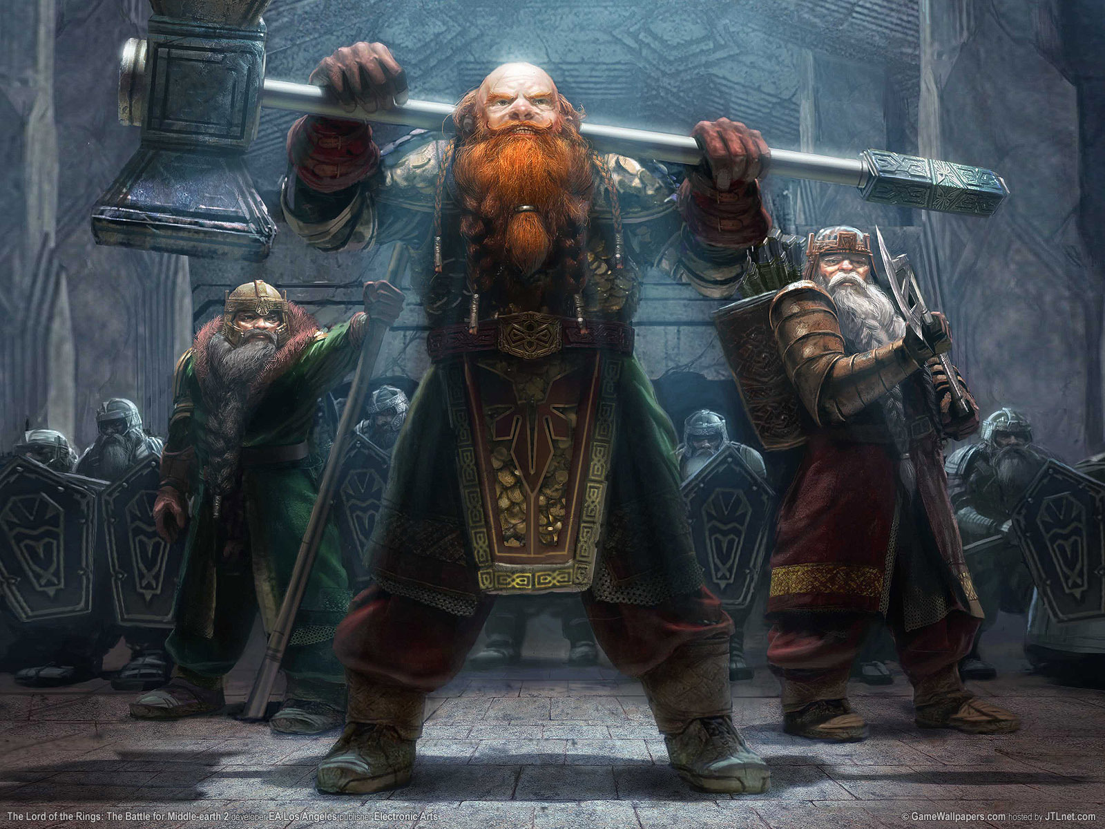 Бородатый мужик с кувалдой