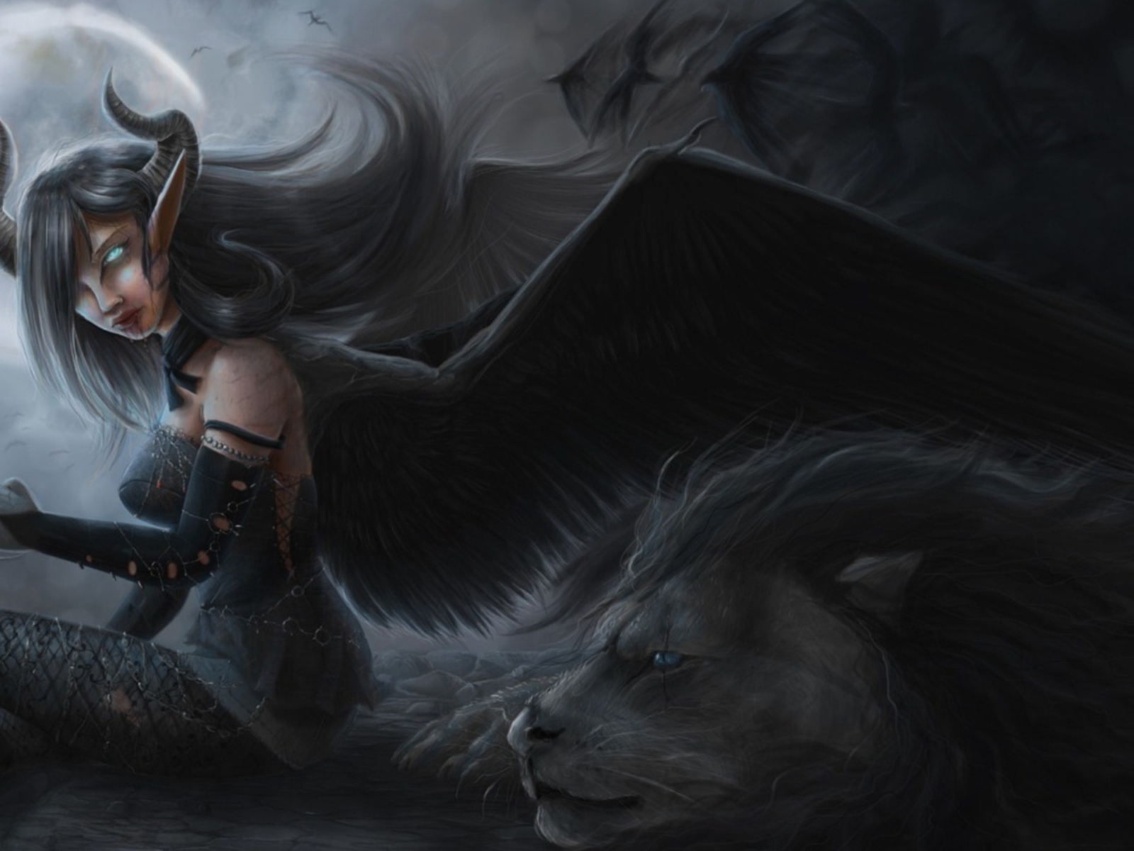 Черный ангел и лев