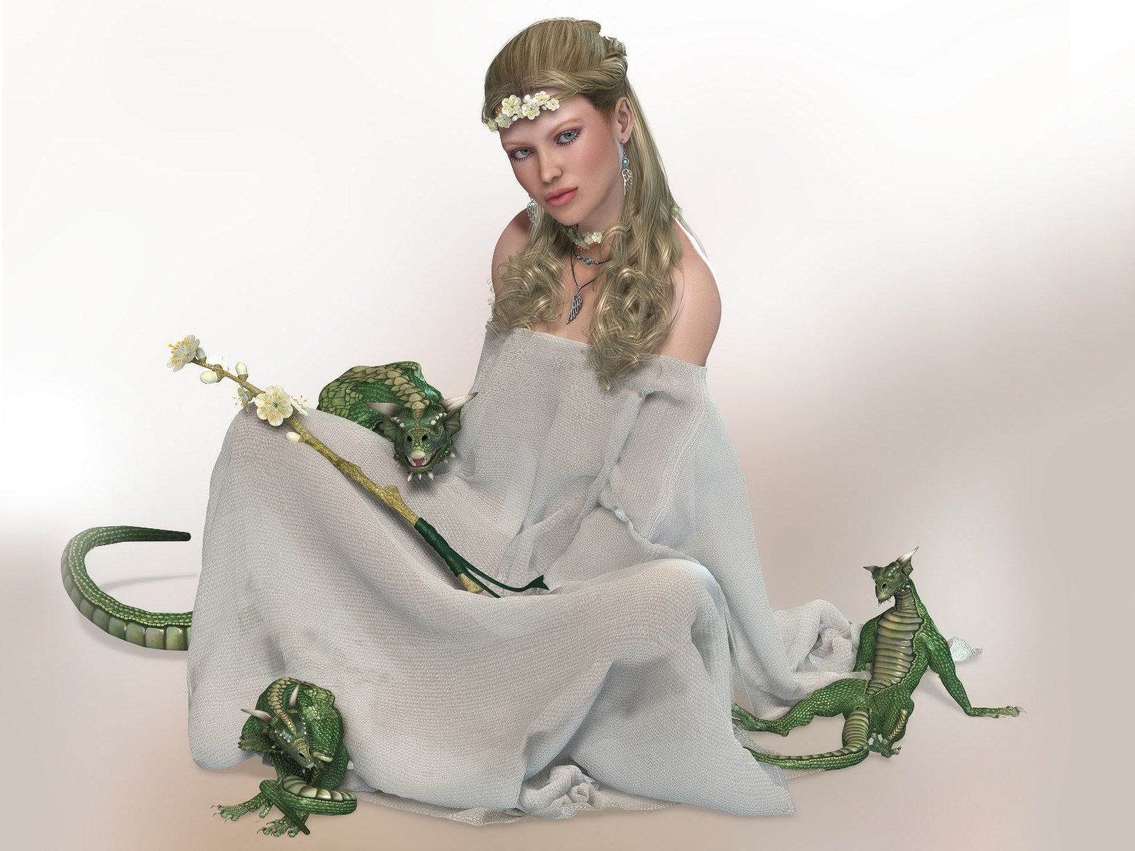 Девушка и зеленые чертики