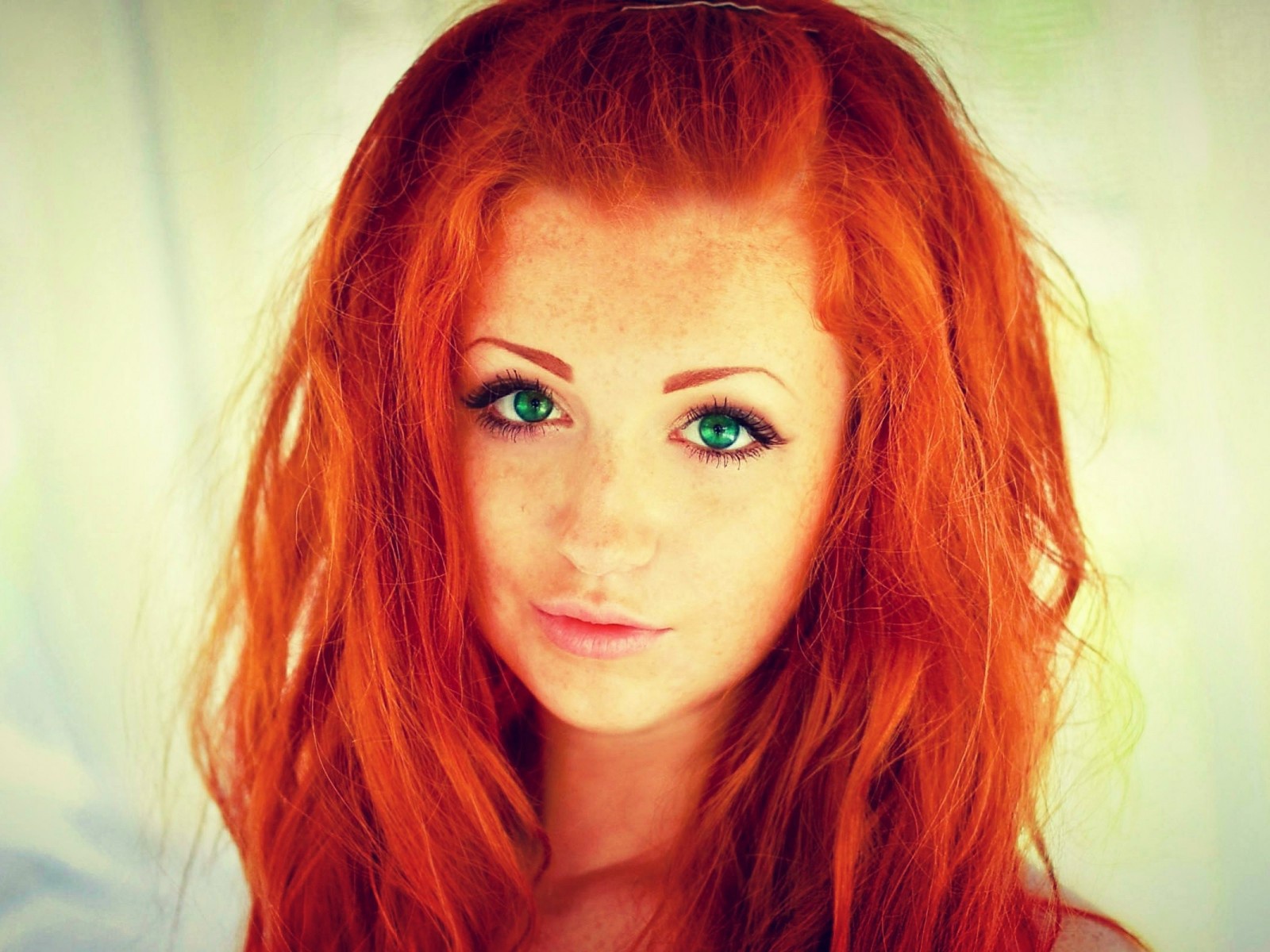 Red-haired, green-eyed girl