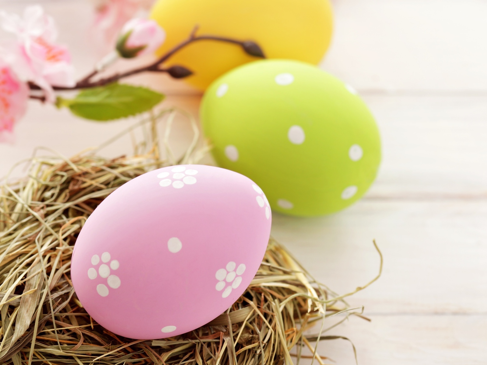 Яйцо на сене на Пасху