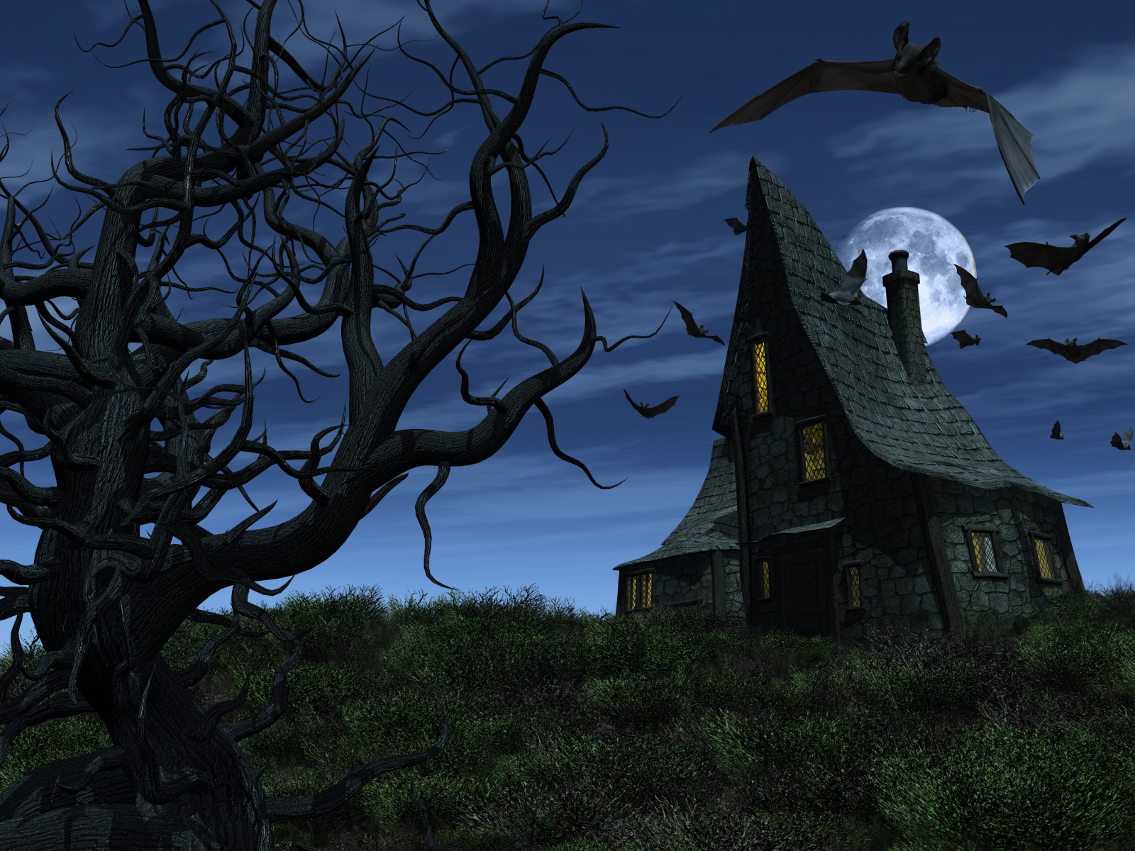 Лунная ночь на хелоуин