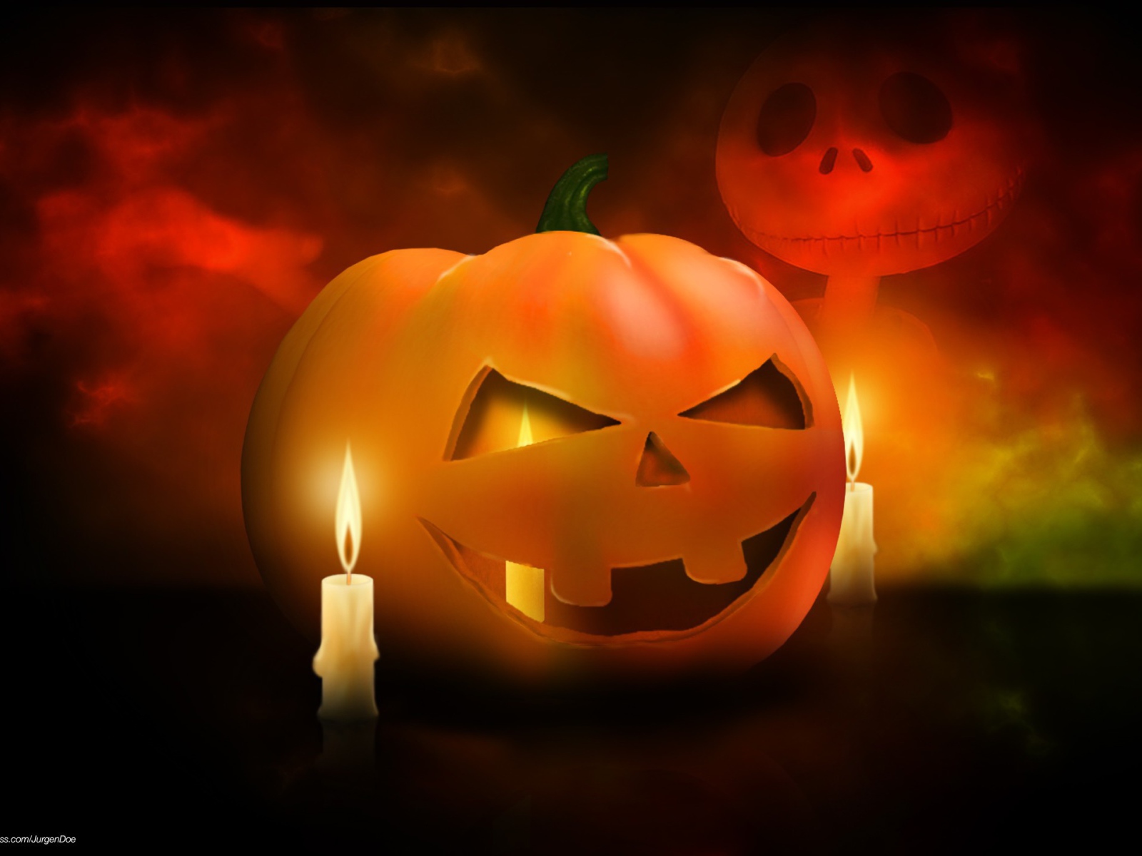 Тыква и свеча