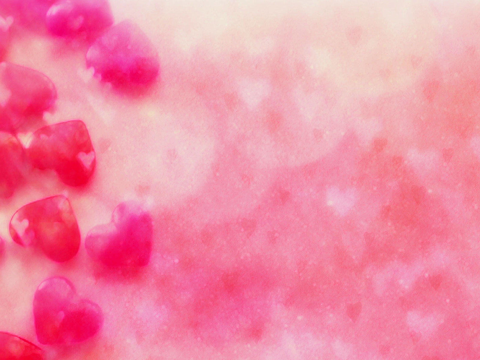 Розовые сердца на День Святого Валентина 14 февраля