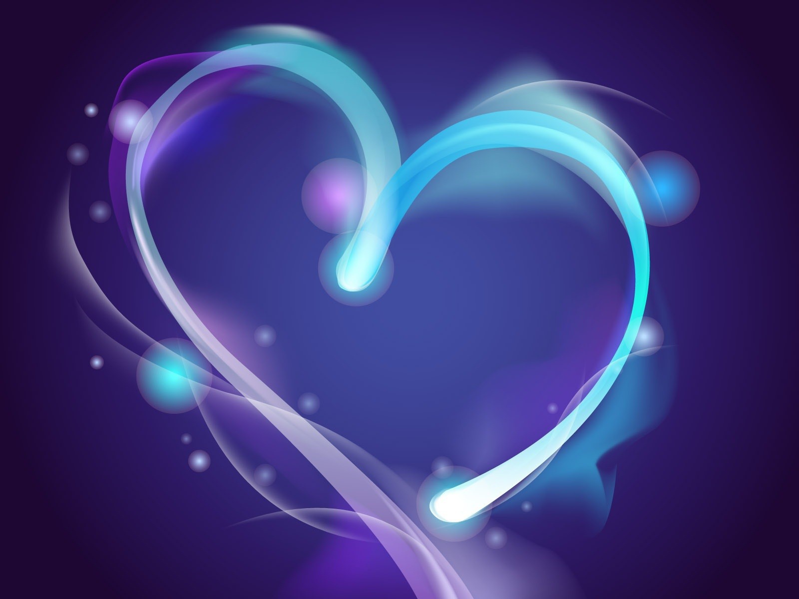 Сердечко на синем фоне