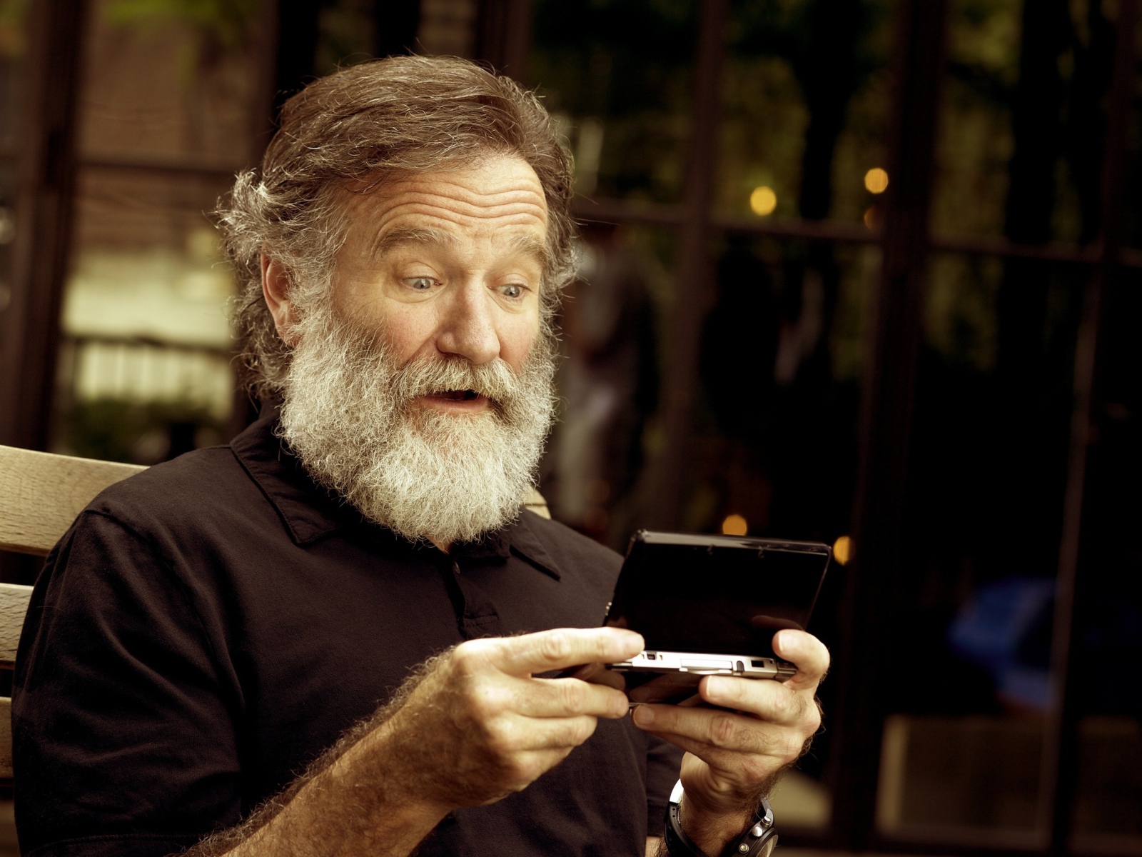 Робин Уильямс с большой бородой