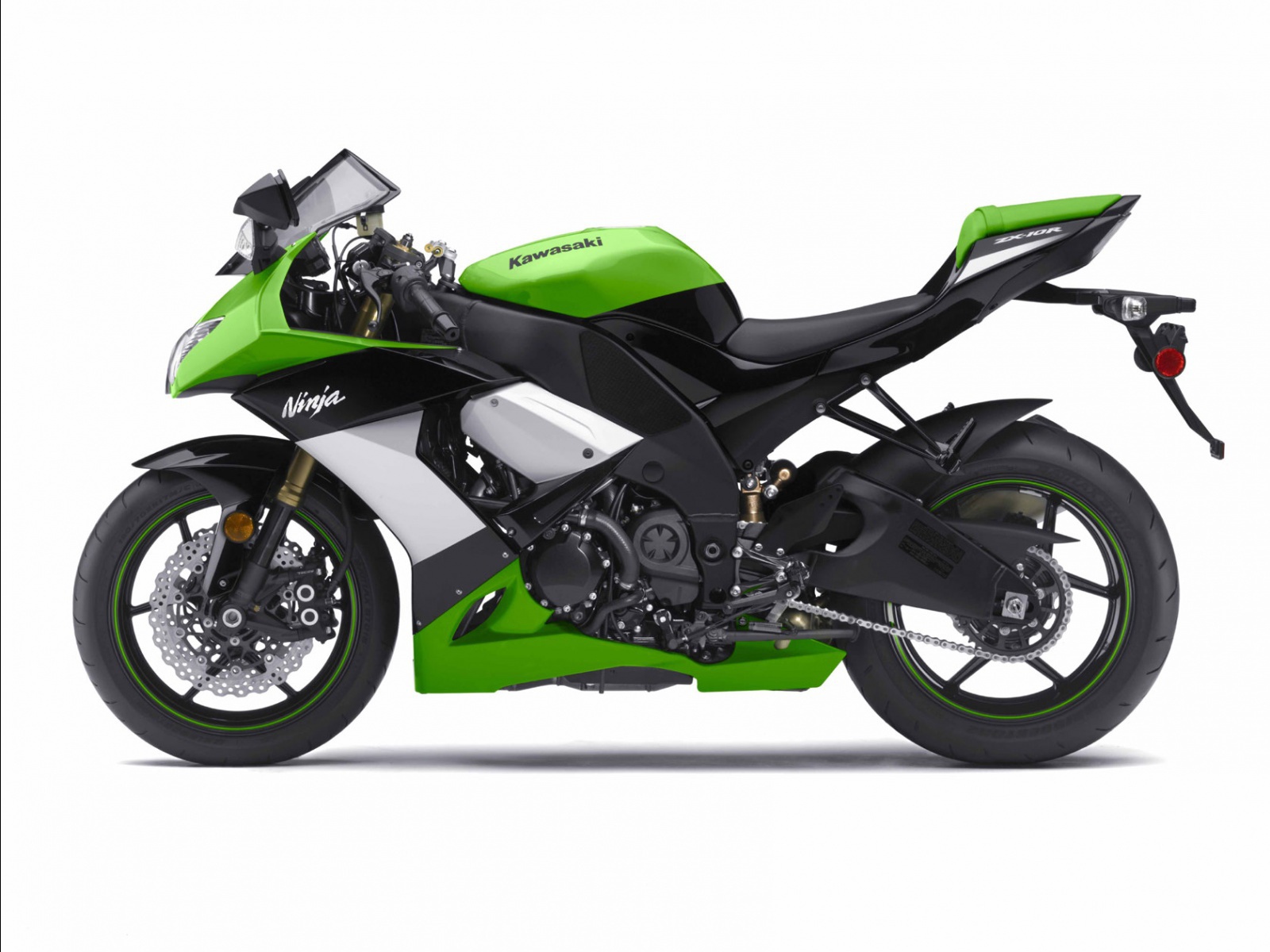Мотоцикл Kawasaki Ninja ZX10R зеленый