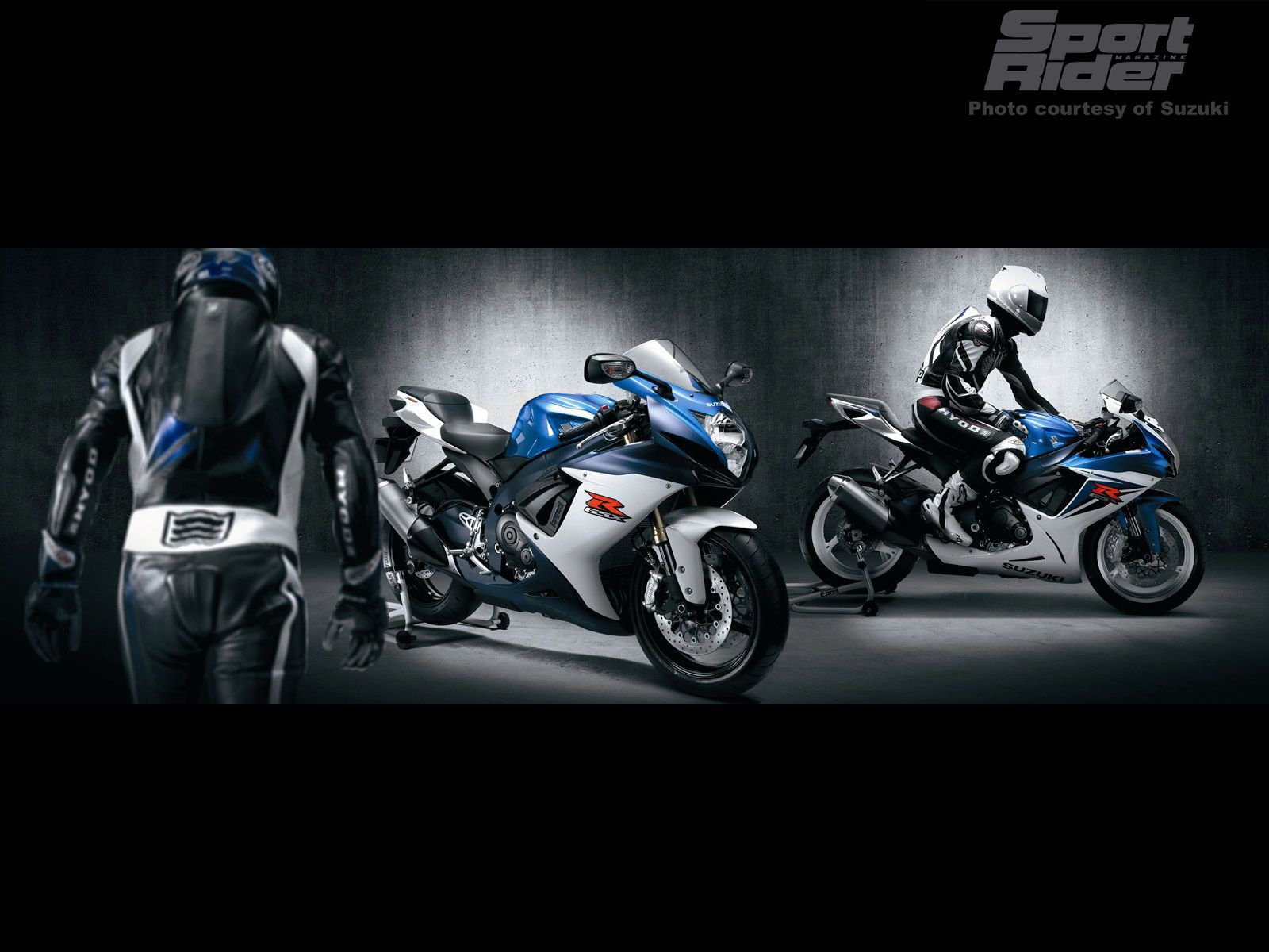 Новый мотоцикл на дороге Suzuki  GSX-R 600