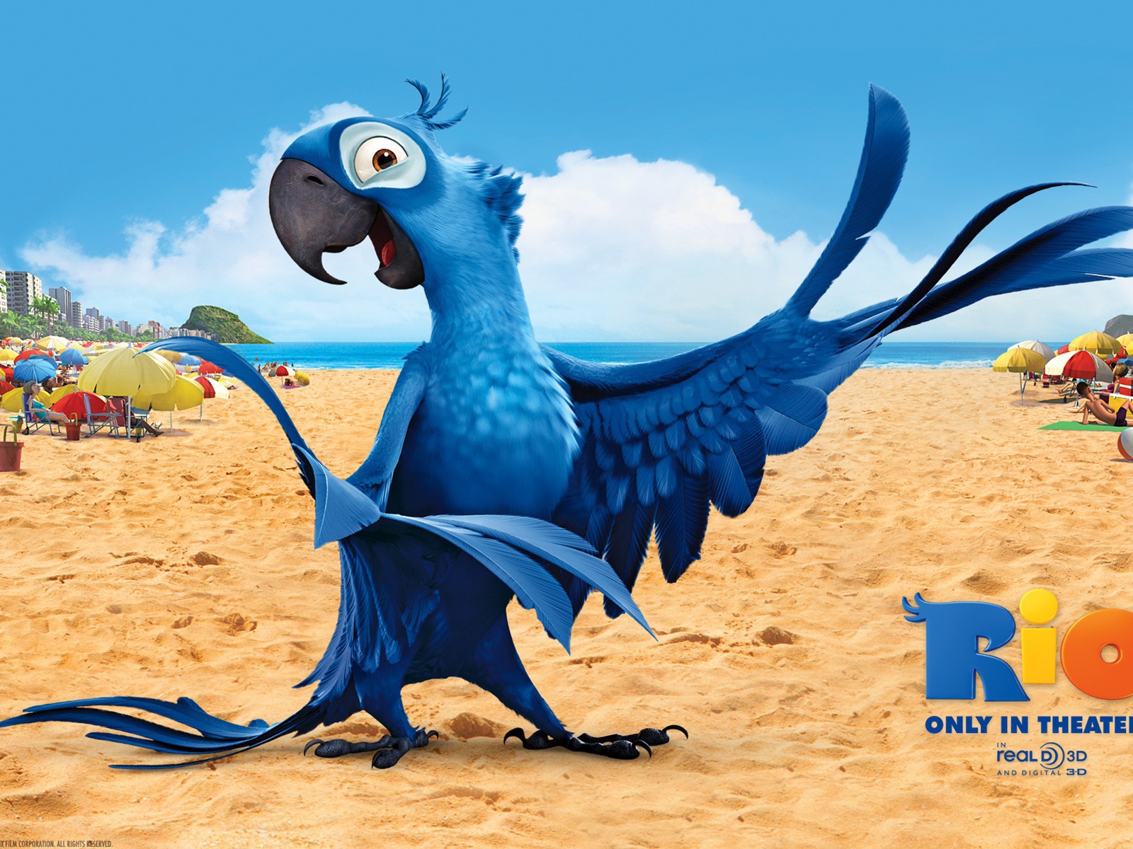 Рио 2 голубой попугай