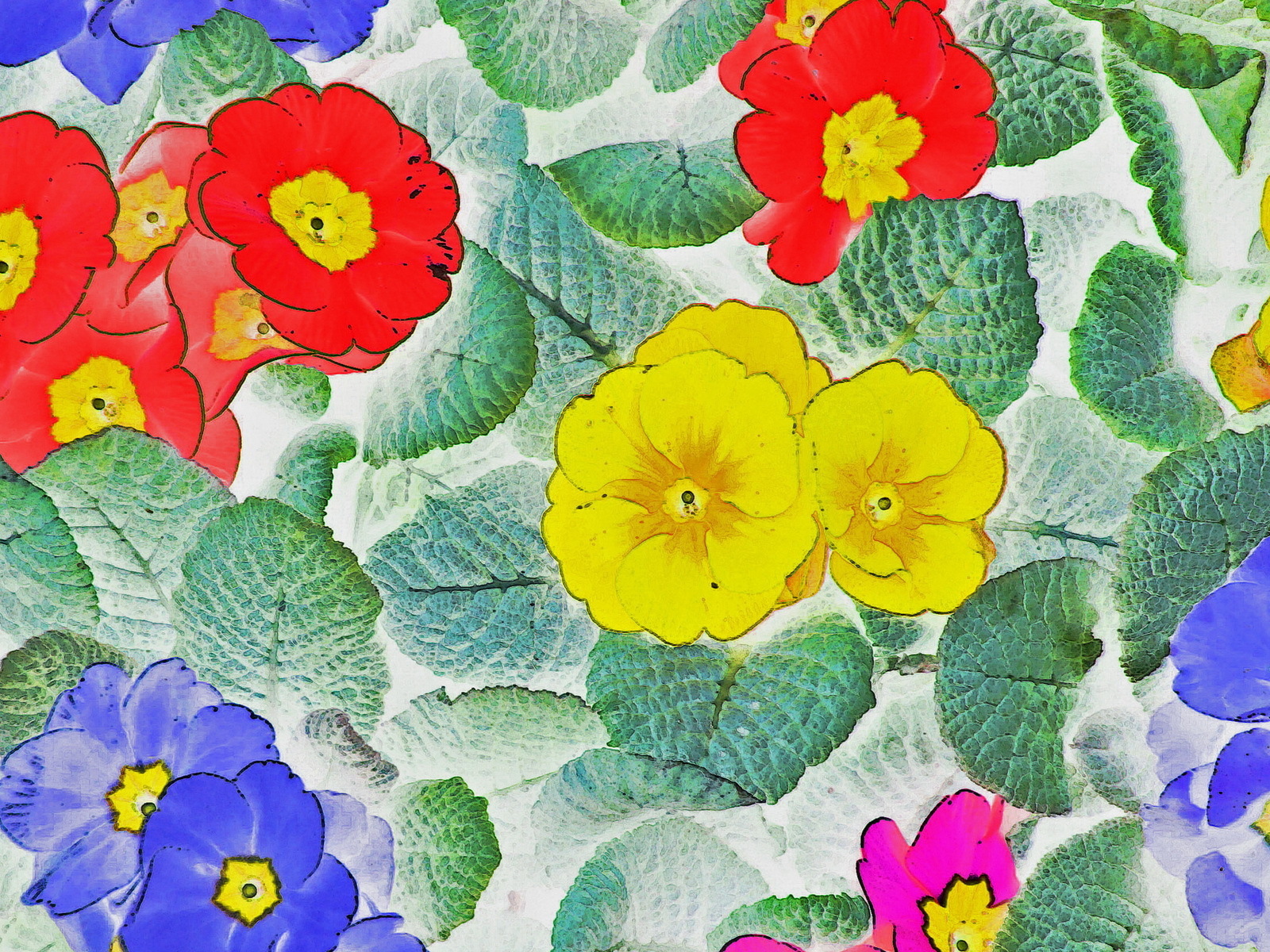 Цветочные обои