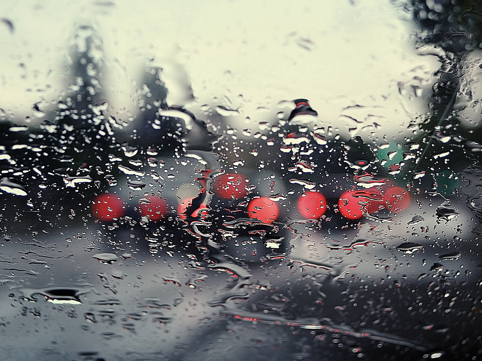 Вид через мокрое стекло