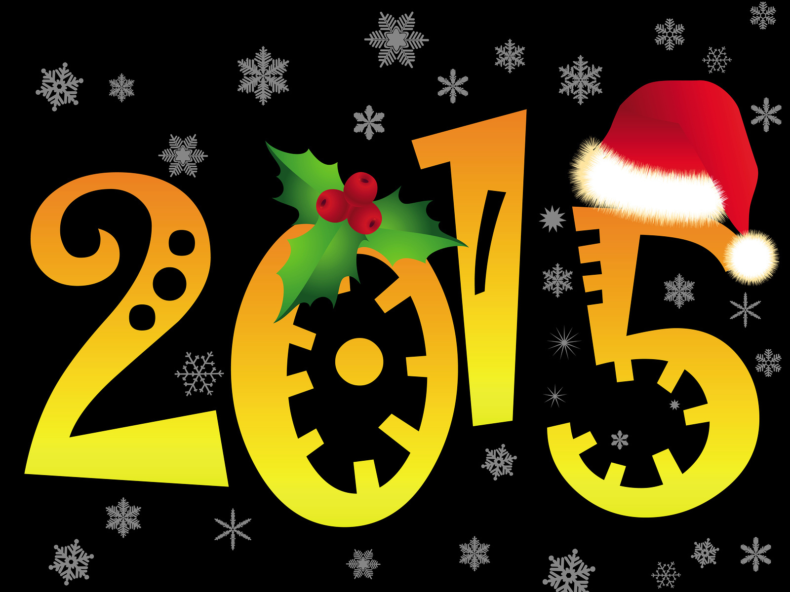 2015 на черном фоне