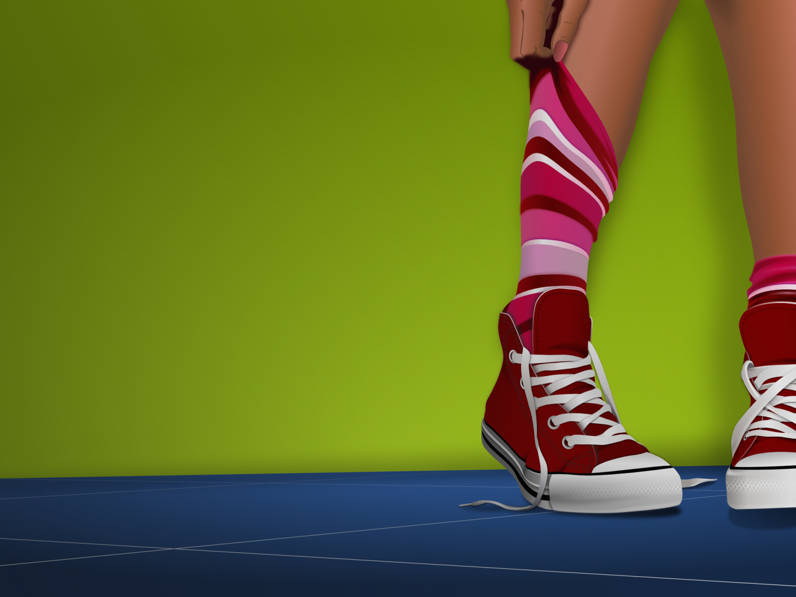 Милые красные кеды