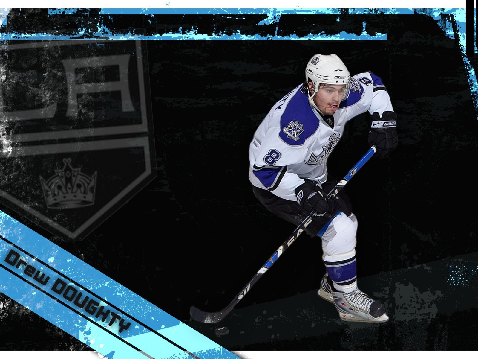 Дрю Даути на черном фоне