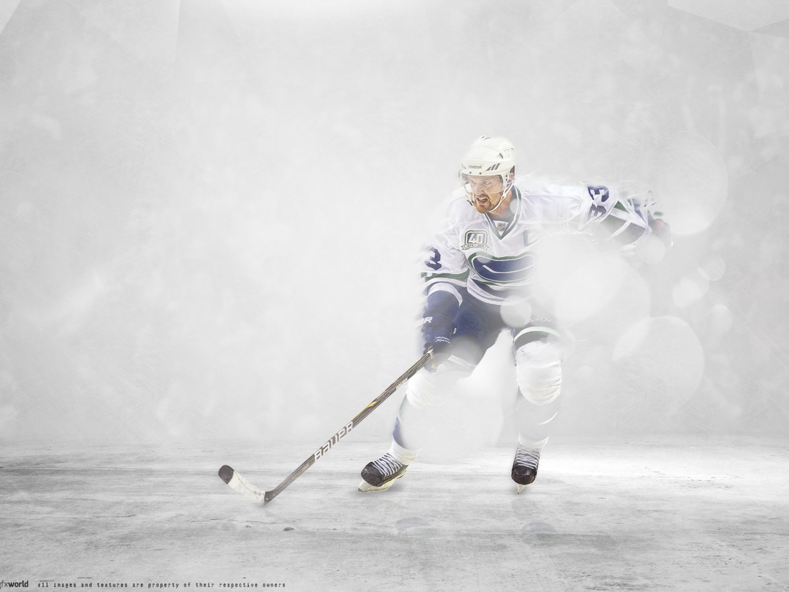 Хоккеист Хенрик Седин на льду