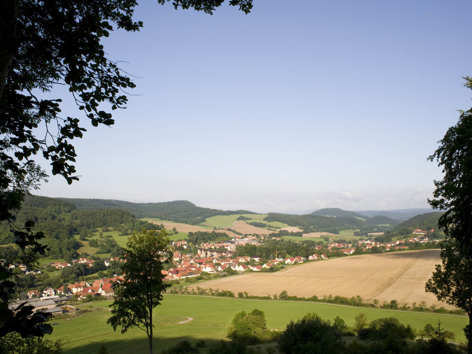 Поля в окрестностях города Лэнгенфельд, Австрия
