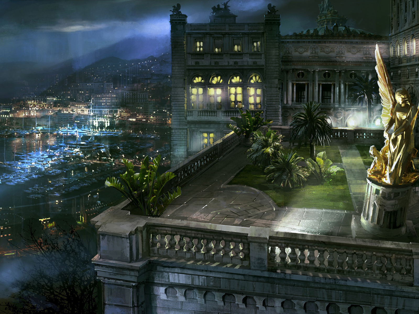 Ангел на балконе в Монако