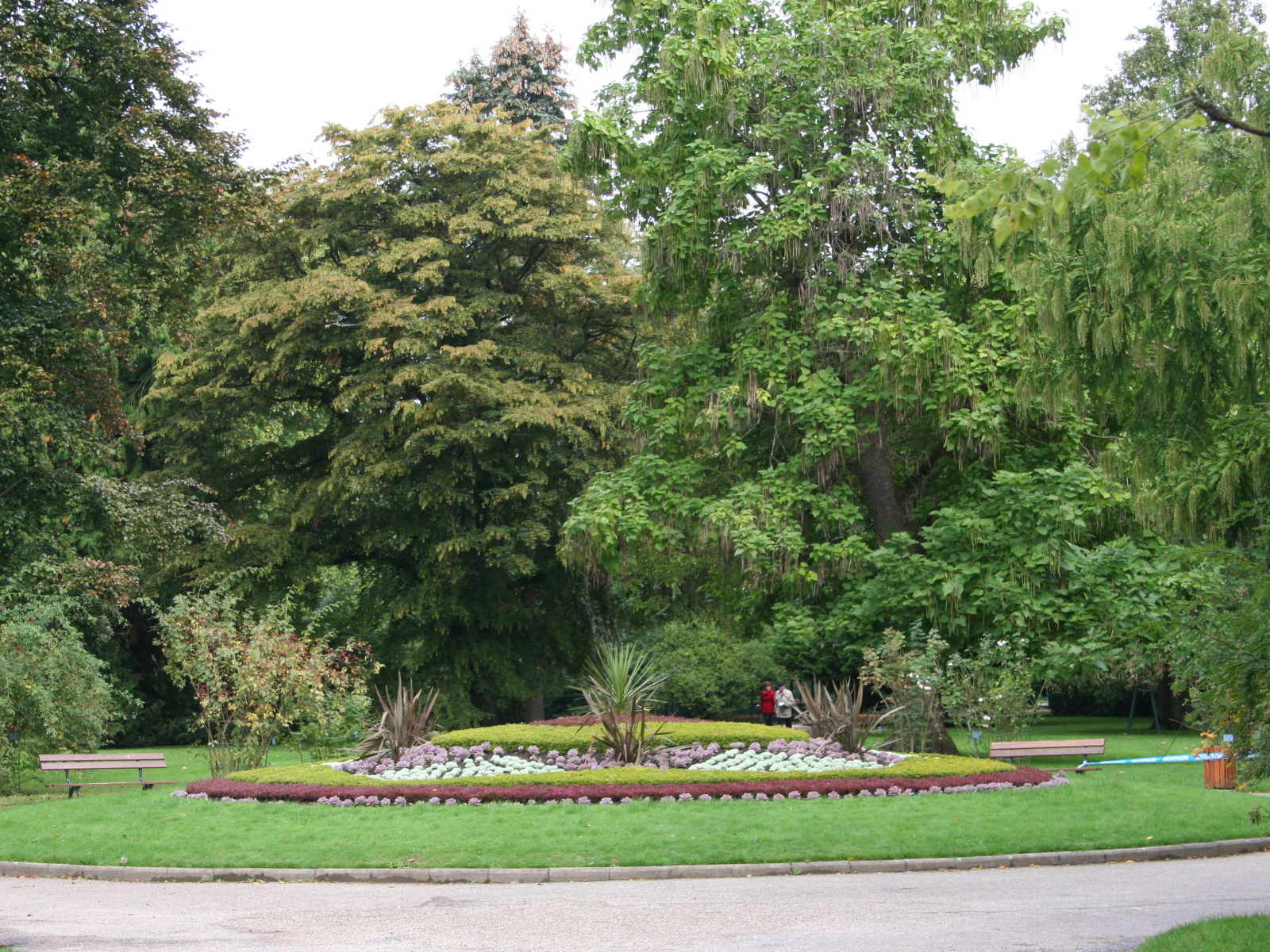 Клумба в городе Виши, Франция