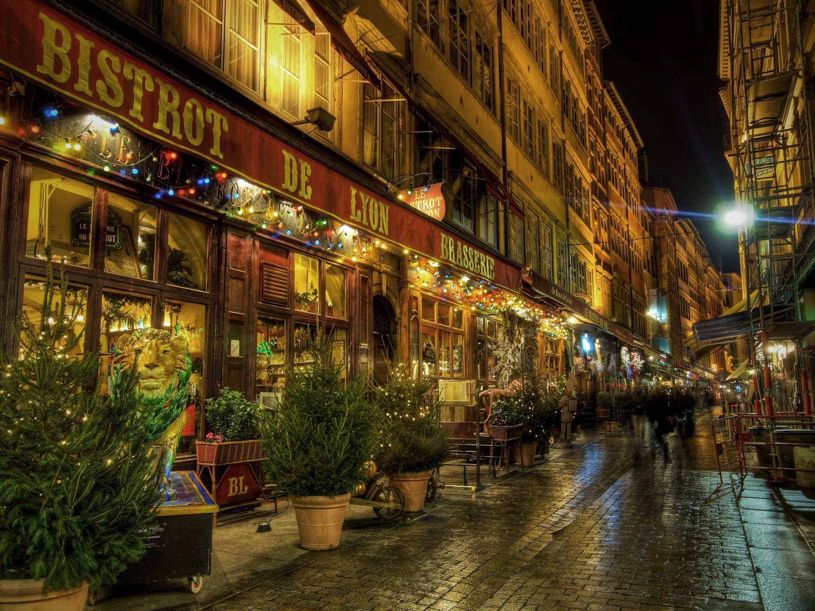 Прогулка по улице в городе Лион, Франция