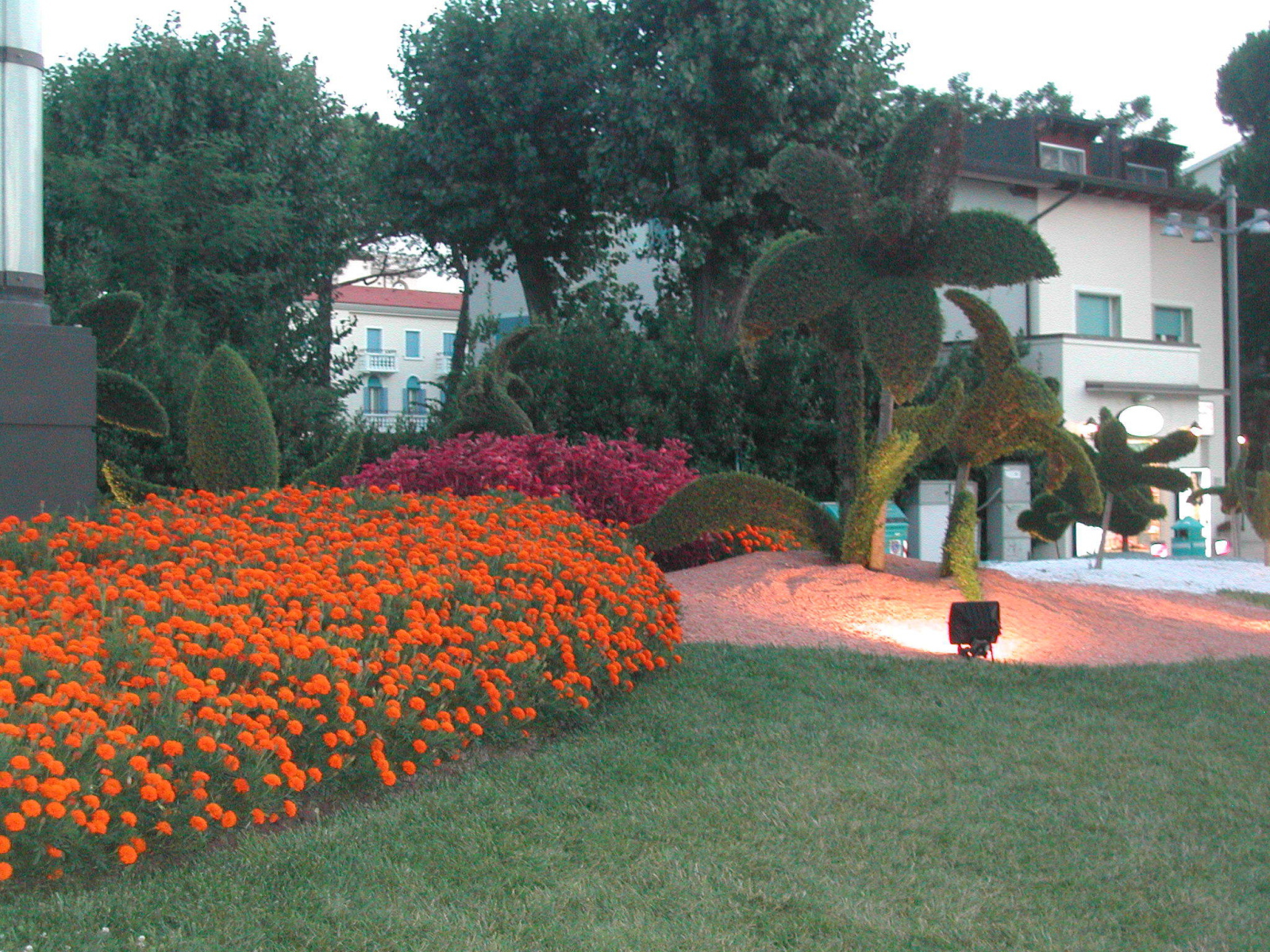 Великолепный сад на курорте Лидо ди Езоло, Италия