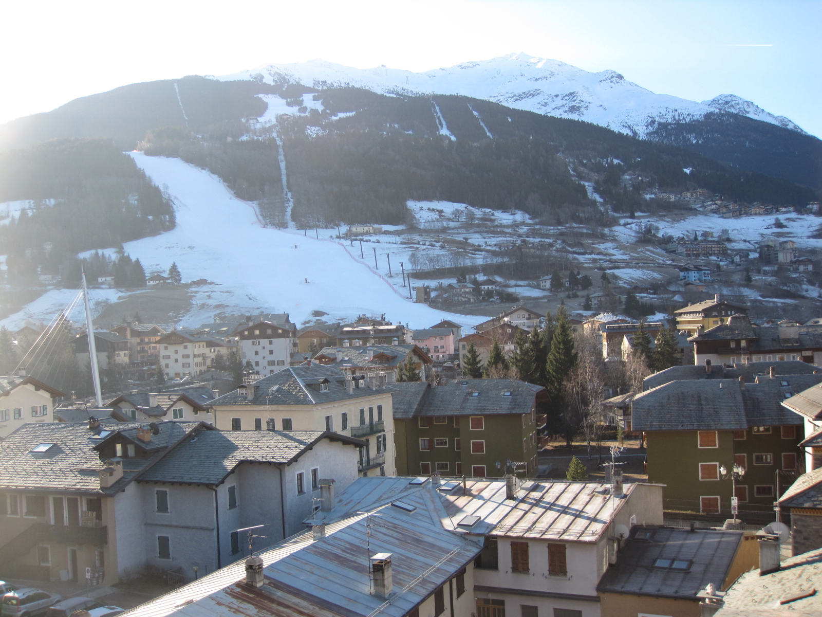 Горнолыжная трасса на курорте в Бормио, Италия