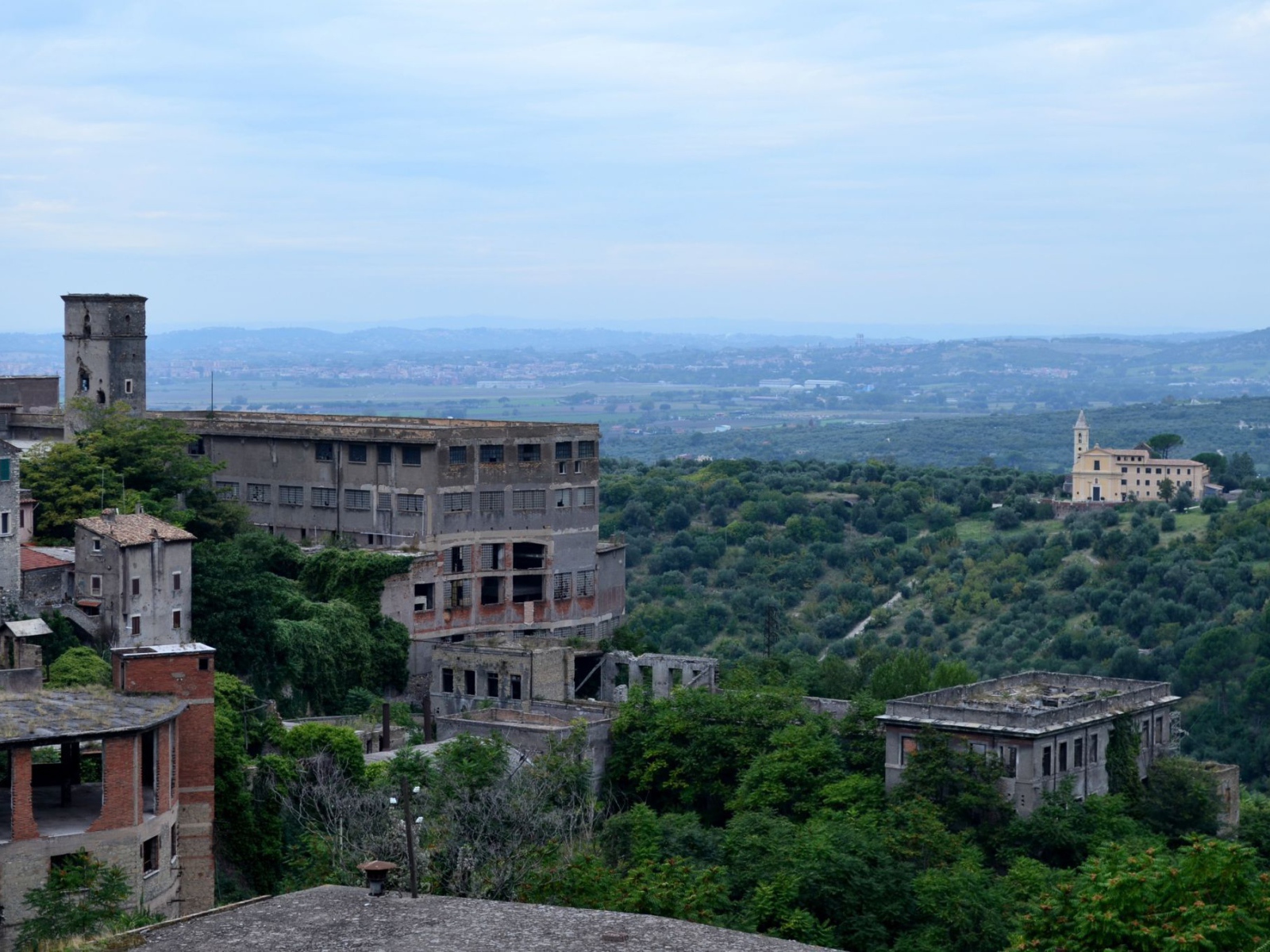 Вид с башни в Тиволи, Италия