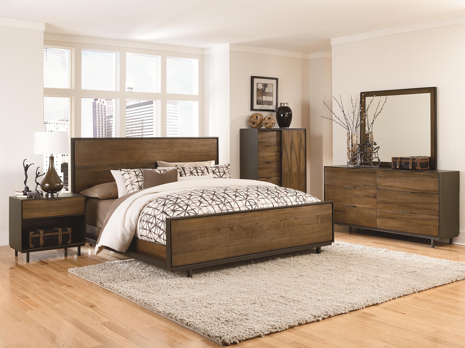 Спальня из натурального дерева