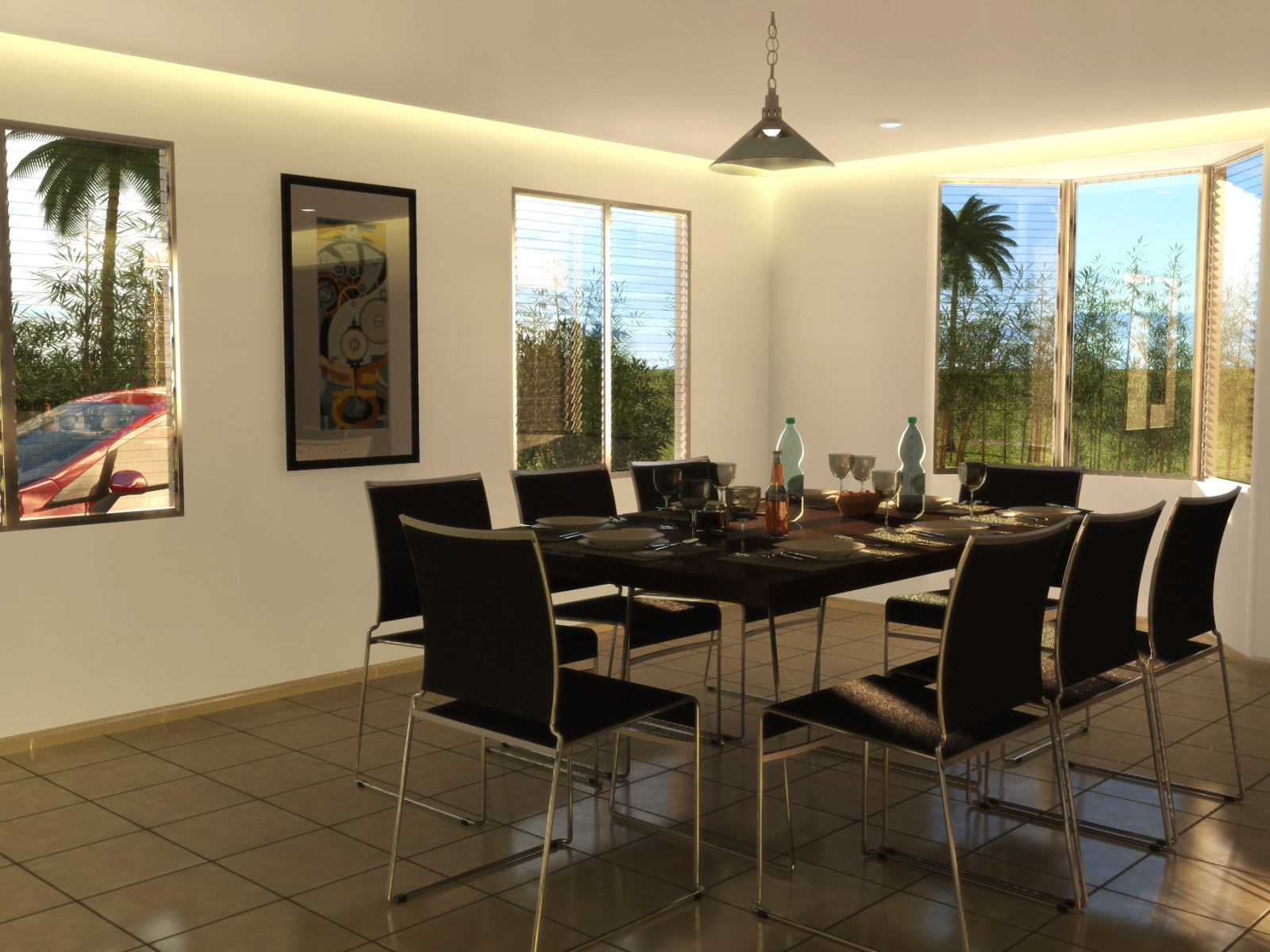 Столовая в загородном доме