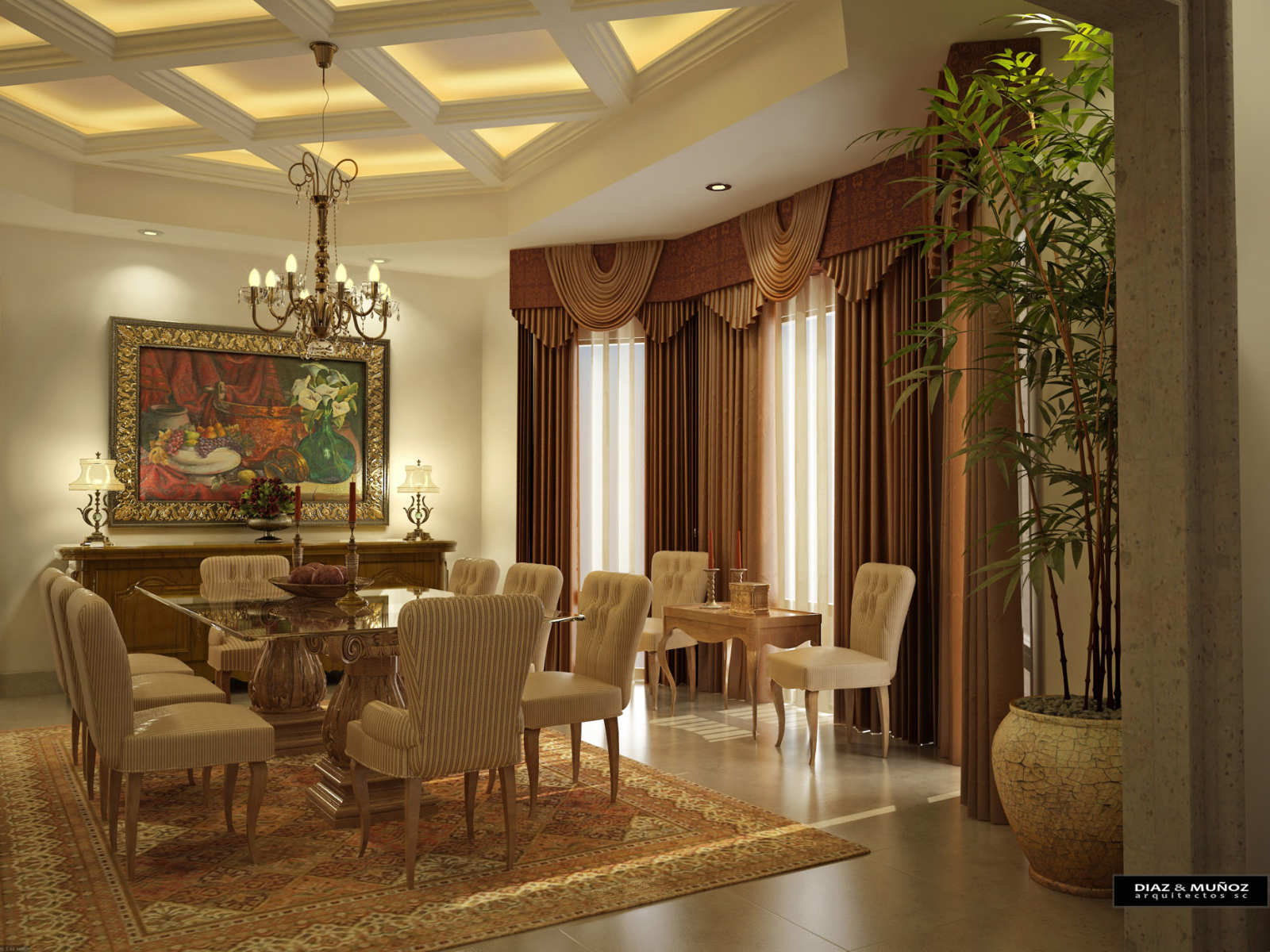 Столовая в богатом доме