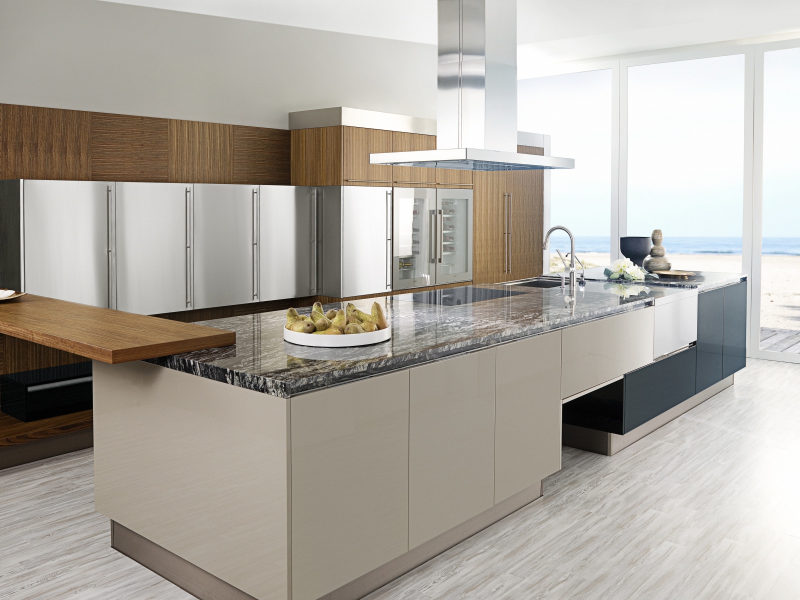 Много пространства в кухне