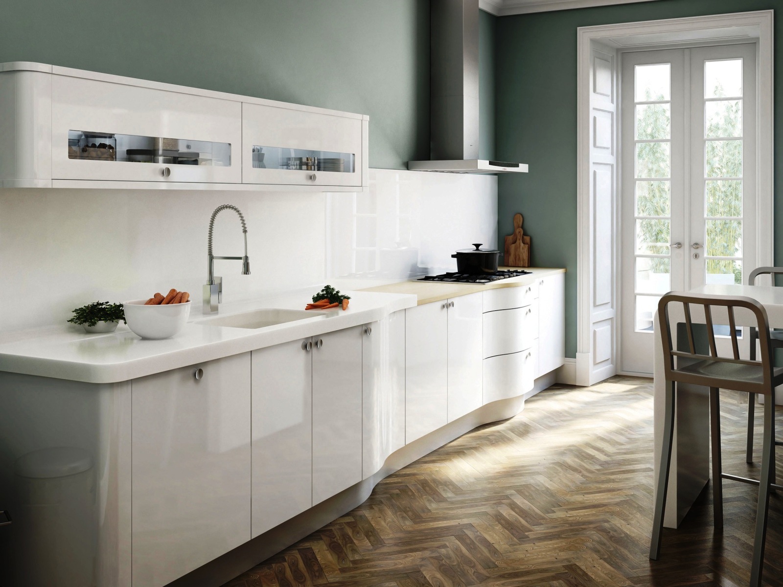 Строгий дизайн кухни