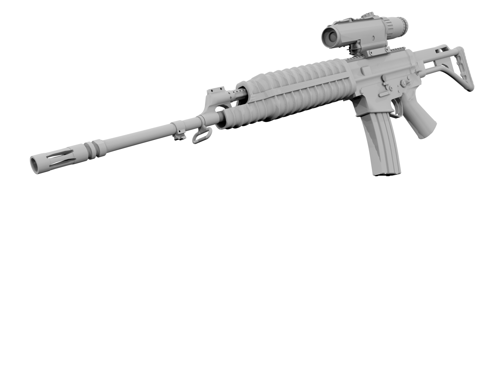 Штурмовая винтовка, 3Д модель