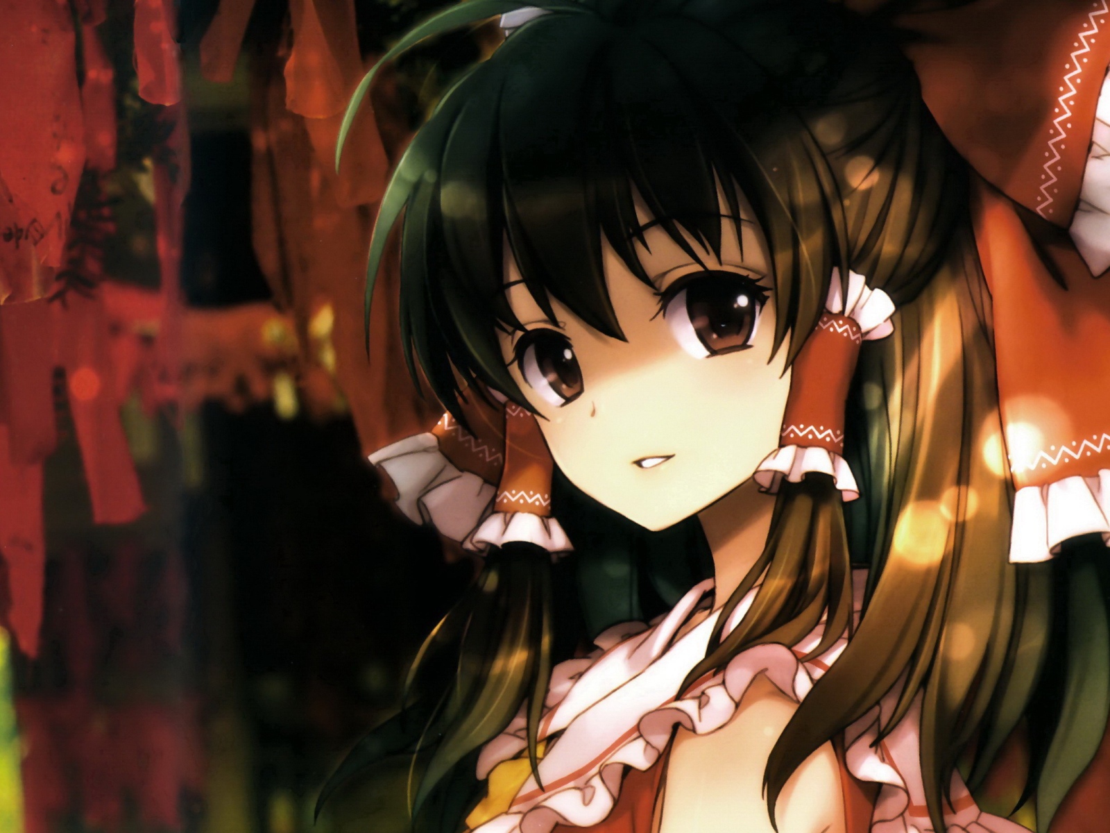 Девушка аниме Hakurei Reimu