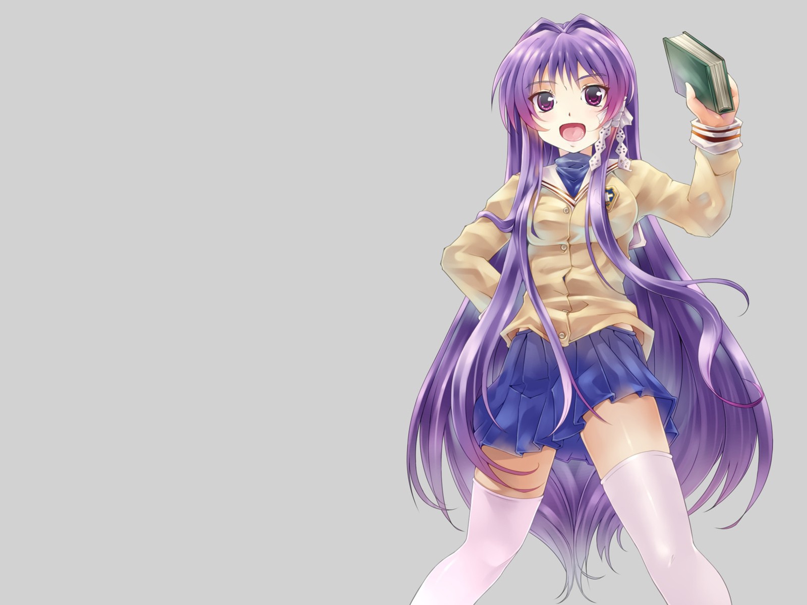 Аниме девушка с книгой в руке