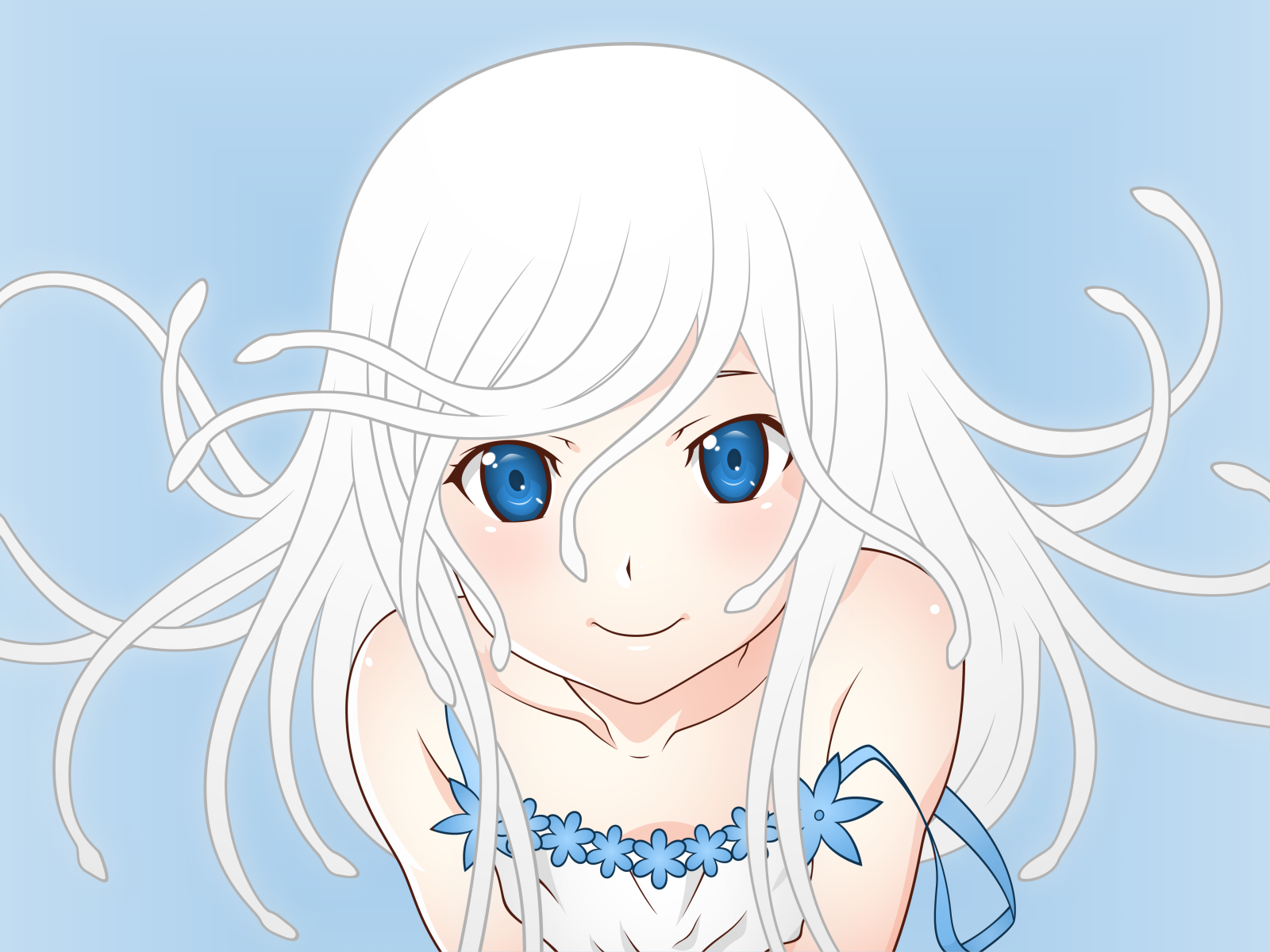 Белокурая девушка в аниме Monogatari Series