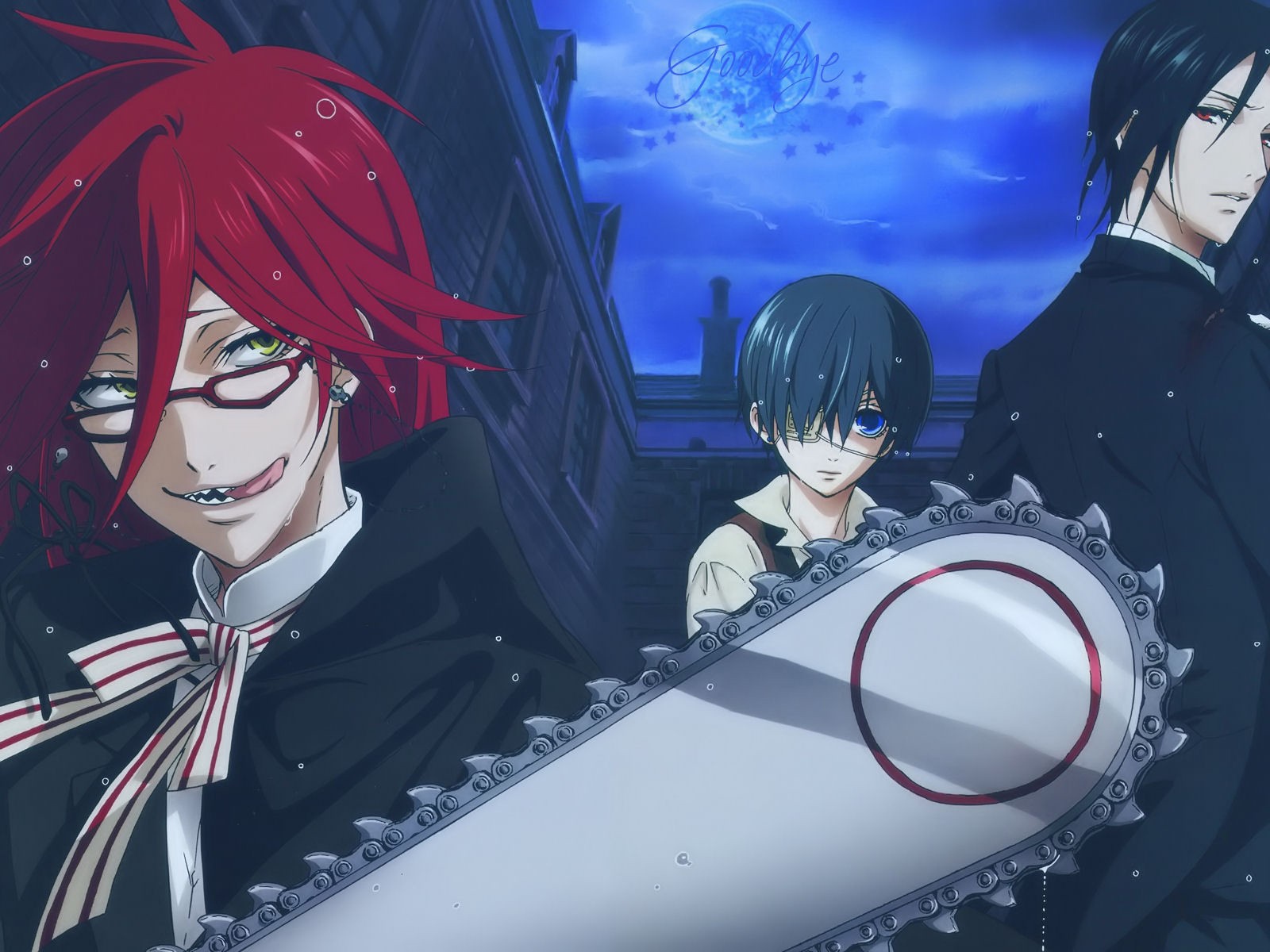 Девушка с цепной пилой из аниме Тёмный дворецкий